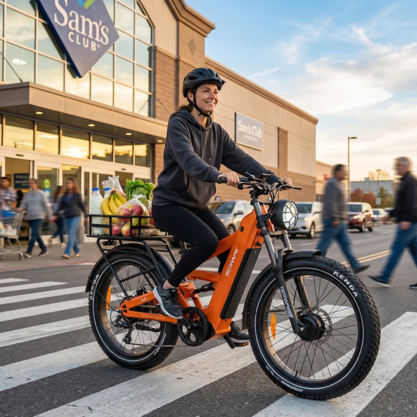 TESWAY X9 AWD with Rear Rack - 4000W Dual Motors Electric Mountain Bike