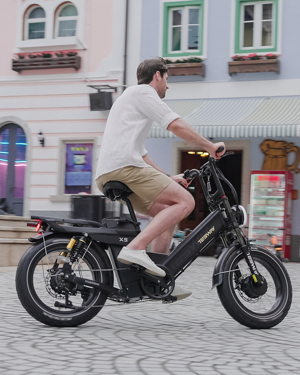 TESWAY X5 AWD Step-Thru E-Bike – Easy Mount 3000W Dual Motor