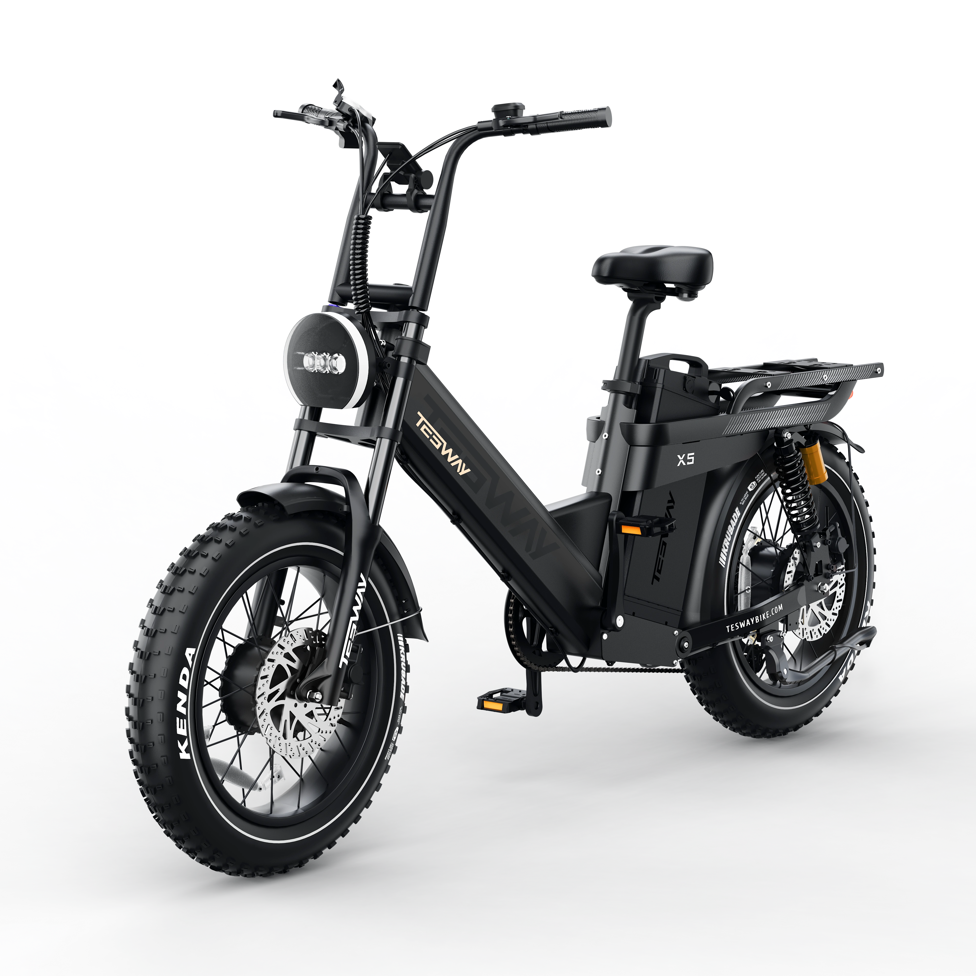 TESWAY X5 AWD Step-Thru E-Bike – Easy Mount 3600W Dual Motor