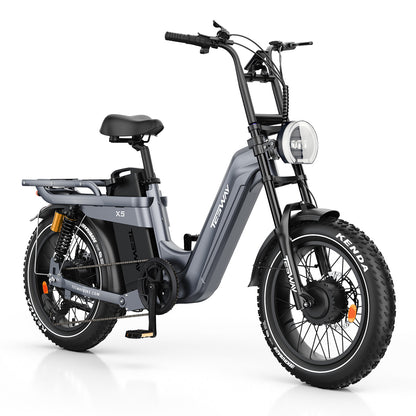 TESWAY X5 AWD Step-Thru E-Bike – Easy Mount 3600W Dual Motor