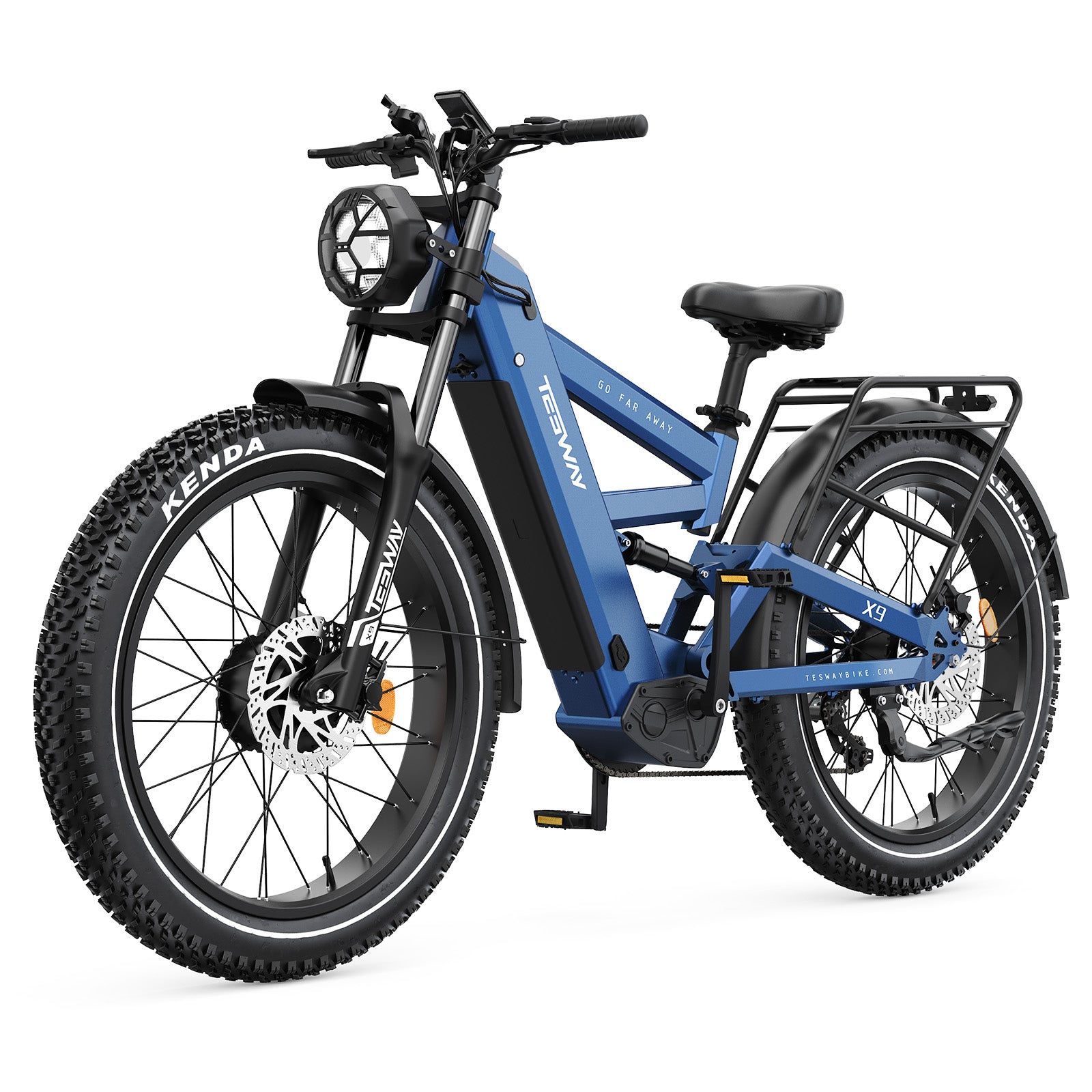 TESWAY X9 AWD with Rear Rack - 4000W Dual Motors Electric Mountain Bike