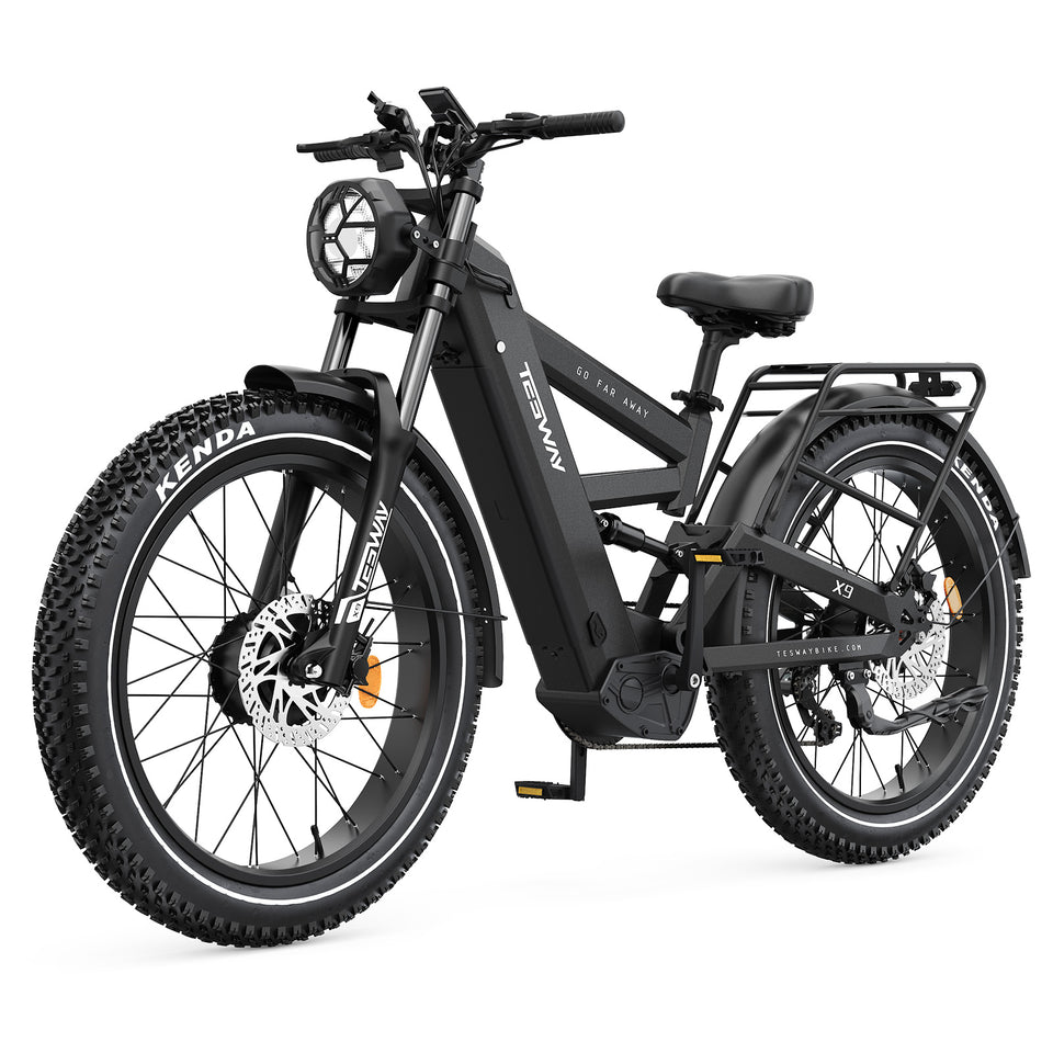 TESWAY X9 AWD with Rear Rack - 4000W Dual Motors Electric Mountain Bike
