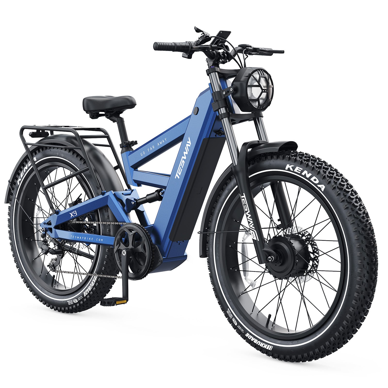 TESWAY X9 AWD with Rear Rack - 4000W Dual Motors Electric Mountain Bike